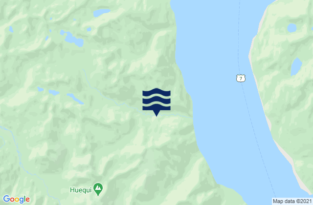 Península Huequi, Chileの潮見表地図