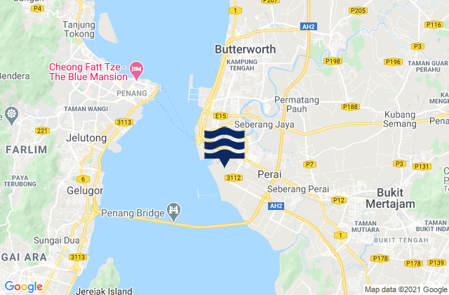 Perai, Malaysiaの潮見表地図