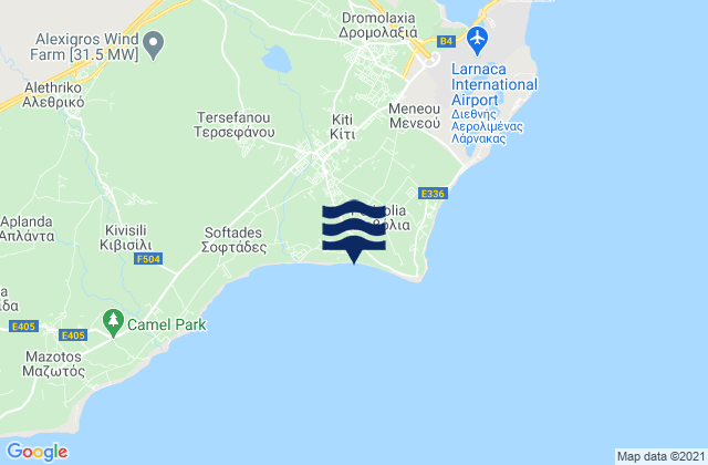 Perivólia, Cyprusの潮見表地図