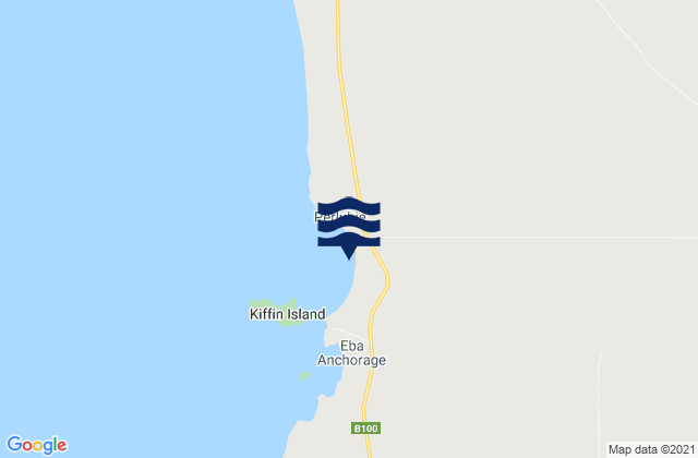 Perlubie Beach, Australiaの潮見表地図