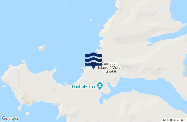 Perseverance Harbour, New Zealandの潮見表地図