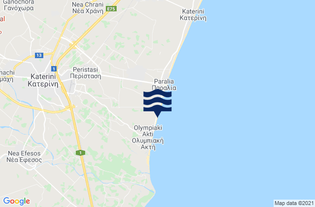 Perístasi, Greeceの潮見表地図