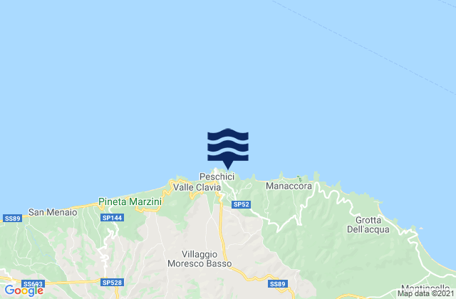 Peschici, Italyの潮見表地図