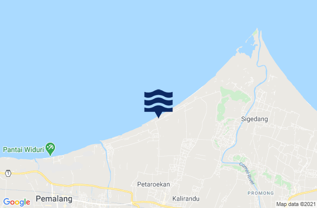 Petarukan, Indonesiaの潮見表地図