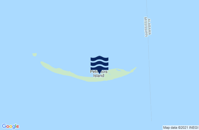 Petit Bois Island Mississippi Sound, United Statesの潮見表地図