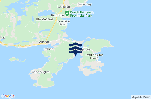 Petit De Grat, Canadaの潮見表地図