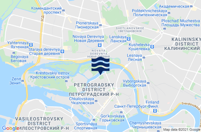 Petrogradskiy Rayon, Russiaの潮見表地図