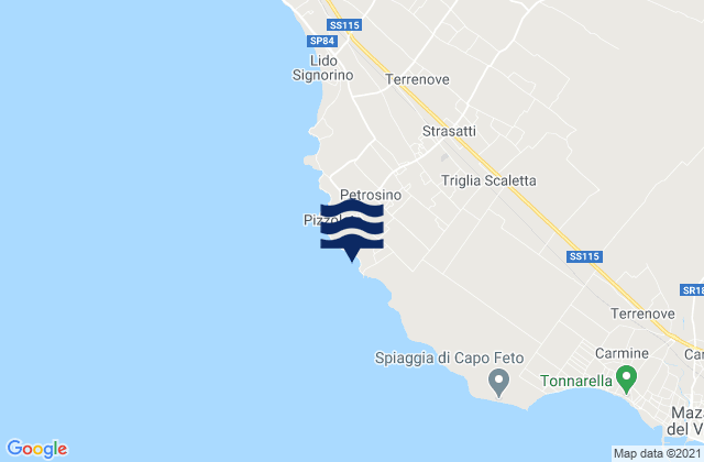 Petrosino, Italyの潮見表地図