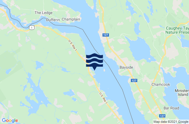 Pettegrove Point Dochet Island, Canadaの潮見表地図