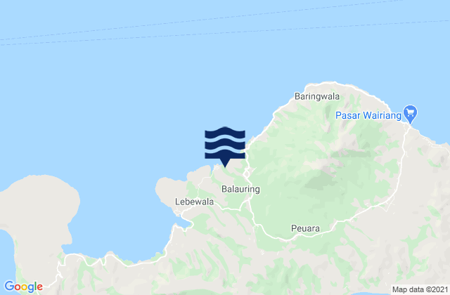 Peuara, Indonesiaの潮見表地図