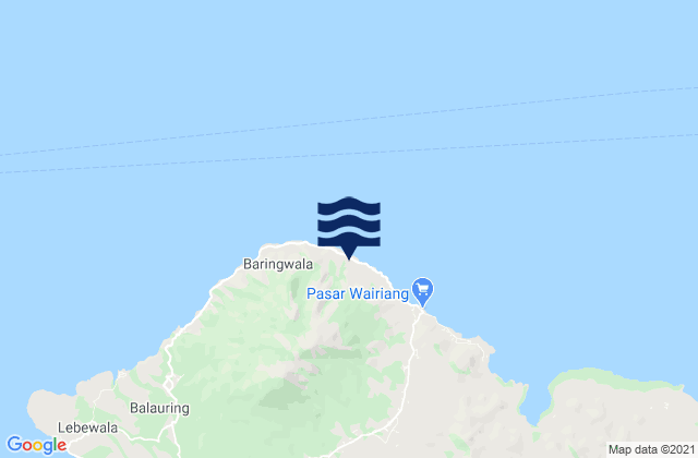 Peuhaq, Indonesiaの潮見表地図