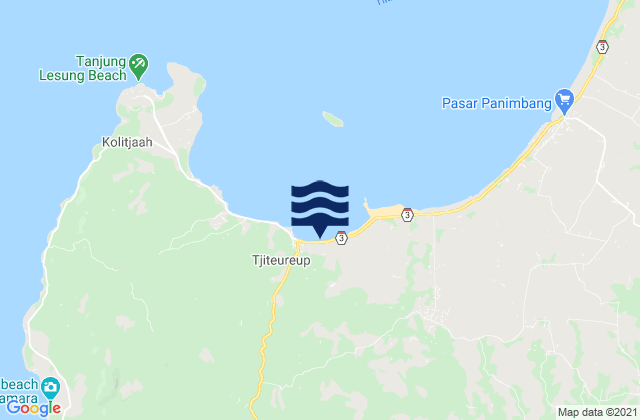Peusar, Indonesiaの潮見表地図