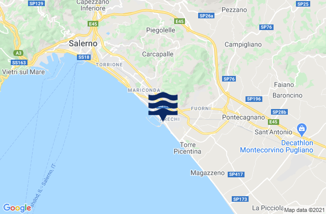 Pezzano-Filetta, Italyの潮見表地図