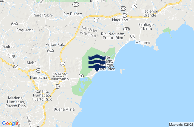 Peña Pobre Barrio, Puerto Ricoの潮見表地図