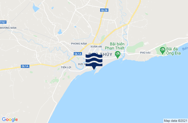 Phan Thiết, Vietnamの潮見表地図
