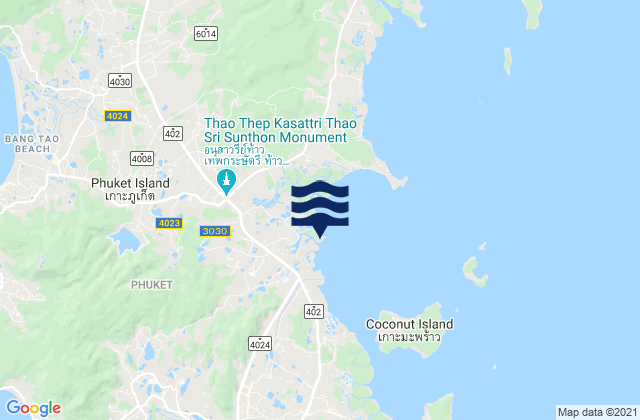 Phuket Province, Thailandの潮見表地図