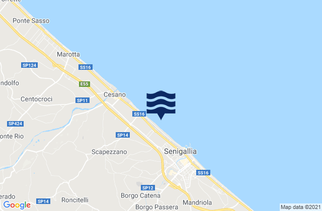 Pianello, Italyの潮見表地図