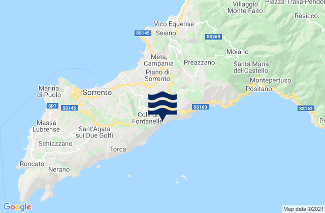 Piano di Sorrento, Italyの潮見表地図