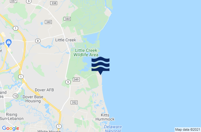 Pickering Beach, United Statesの潮見表地図