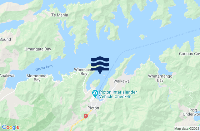Picton Harbour, New Zealandの潮見表地図