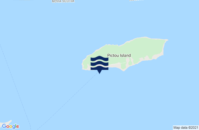 Pictou Island, Canadaの潮見表地図