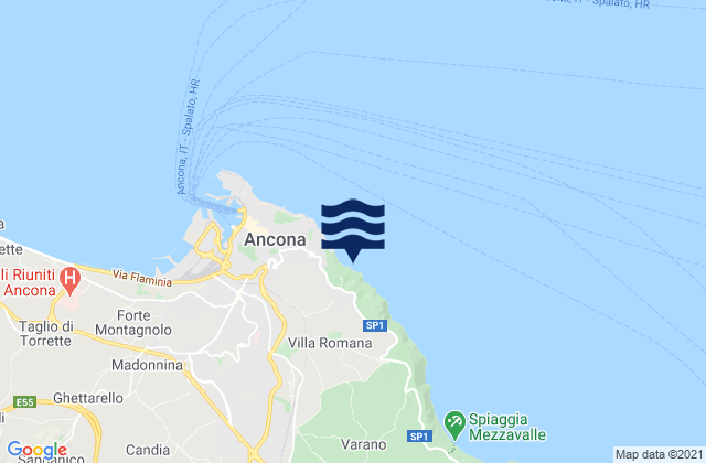 Pietra la Croce, Italyの潮見表地図