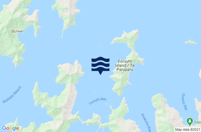 Pigeon Bay, New Zealandの潮見表地図