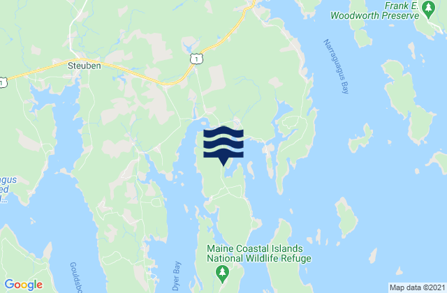 Pigeon Hill Bay, United Statesの潮見表地図