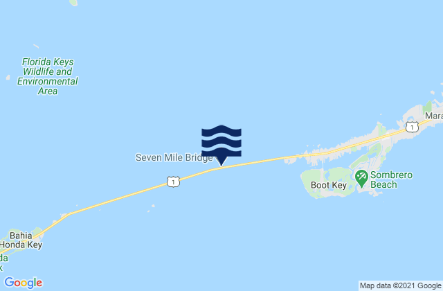 Pigeon Key South Side Hawk Channel, United Statesの潮見表地図
