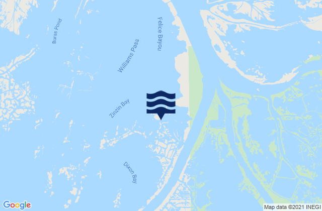 Pilottown, United Statesの潮見表地図