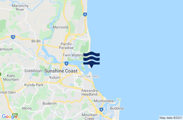 Pincushion Island, Australiaの潮見表地図