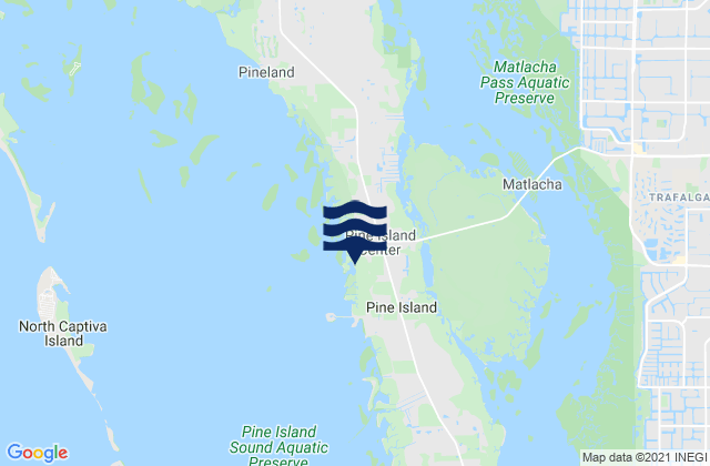 Pine Island Center, United Statesの潮見表地図