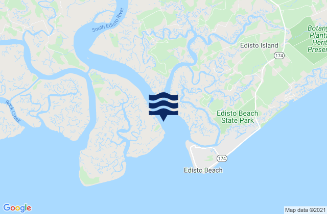 Pine Island South Edisto River, United Statesの潮見表地図