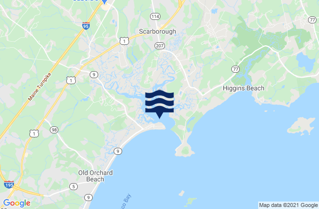 Pine Point, United Statesの潮見表地図