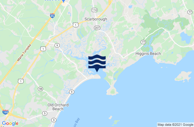 Pine Point Scarborough River, United Statesの潮見表地図
