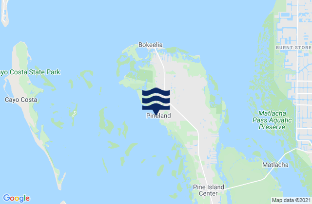 Pineland (Pine Island), United Statesの潮見表地図