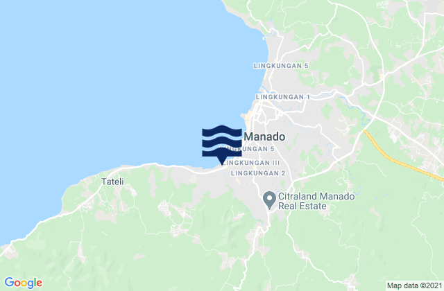 Pineleng, Indonesiaの潮見表地図