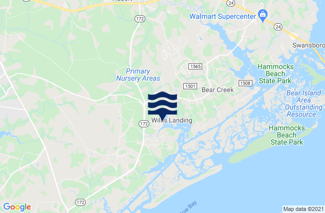 Piney Green, United Statesの潮見表地図
