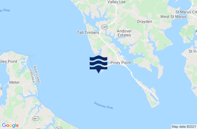 Piney Point Md, United Statesの潮見表地図