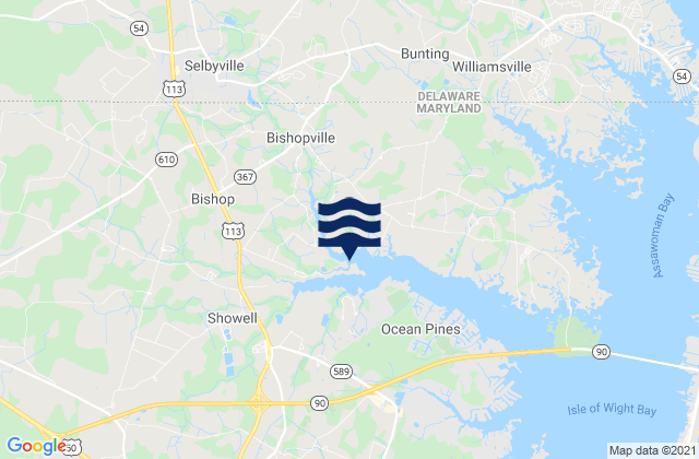 Piney Point, United Statesの潮見表地図