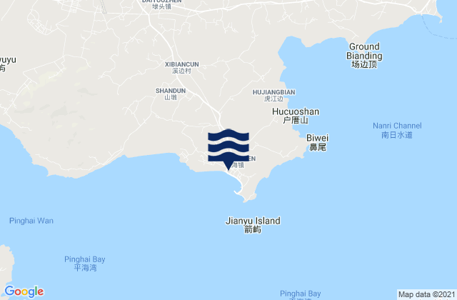 Pinghai, Chinaの潮見表地図