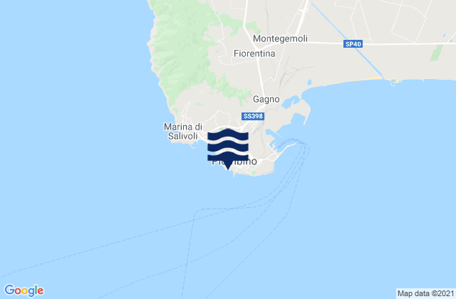Piombino, Italyの潮見表地図
