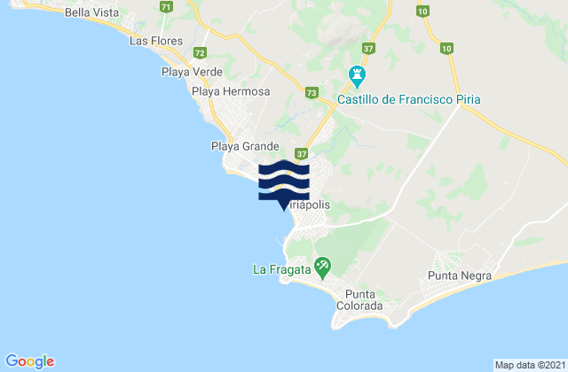 Piriápolis, Uruguayの潮見表地図