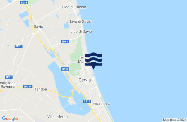 Pisignano, Italyの潮見表地図