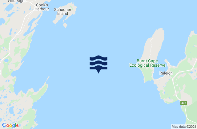 Pistolet Bay, Canadaの潮見表地図