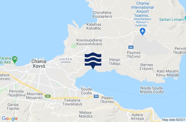 Pithári, Greeceの潮見表地図