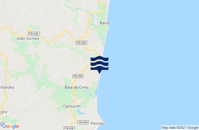 Pitimbu, Brazilの潮見表地図