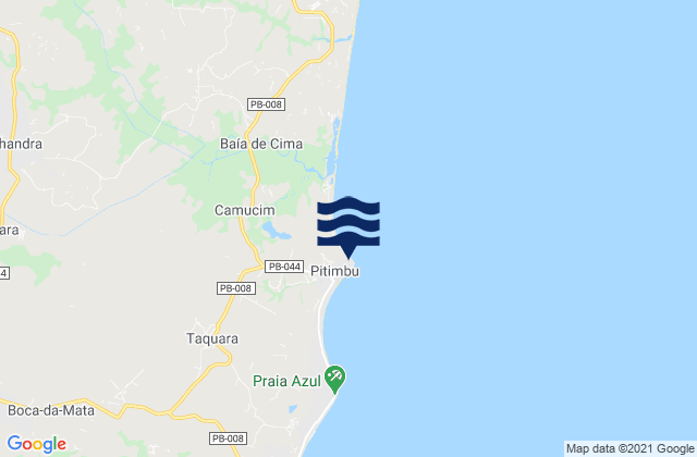 Pitimbu, Brazilの潮見表地図