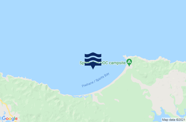 Piwhane / Spirits Bay, New Zealandの潮見表地図