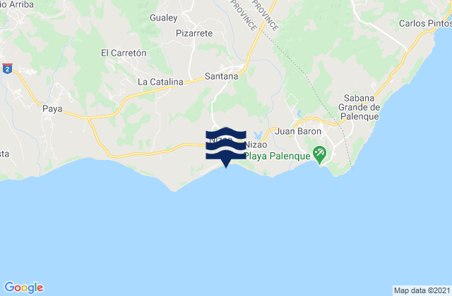 Pizarrete, Dominican Republicの潮見表地図